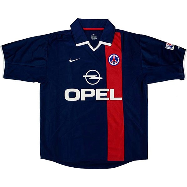 Tailandia Camiseta Paris Saint Germain Primera Equipación Retro 2001 2002 Azul